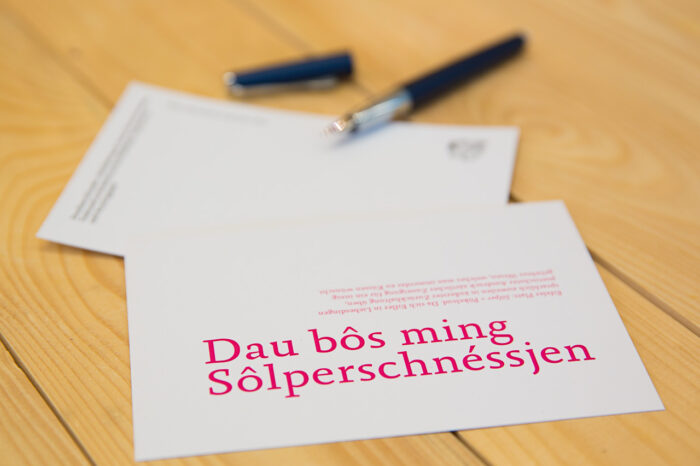 Sôlperschnéssjen | Fein eefler Koart op eefler Platt.
