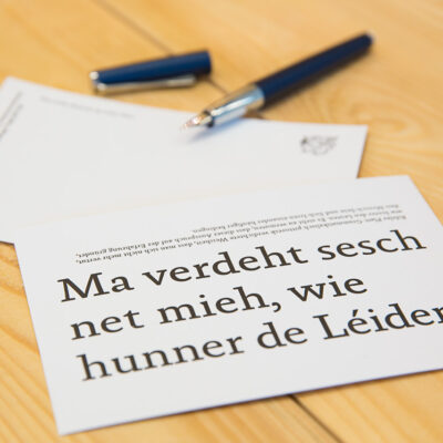 Ma verdeht sesch ... | Fein eefler Koart op eefler Platt.