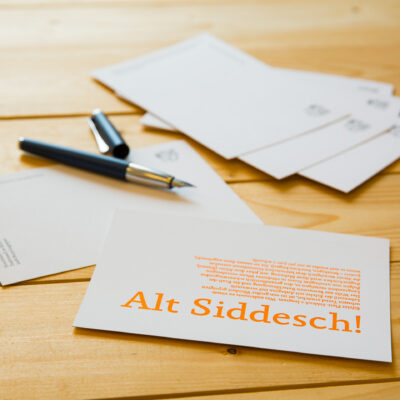 Alt Siddesch! | Fein eefler Koart op eefler Platt.